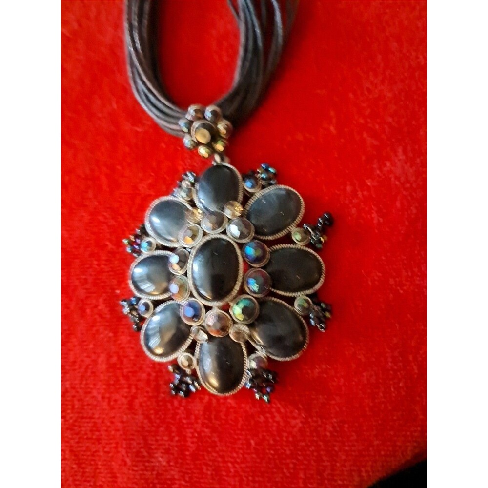 Statement Necklace Black Chunky Boho